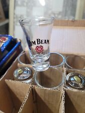 JIM BEAM RED SEAL TULIP SHAPE SHOT GLASS BRAND -NEW IN BOX- SHIPPING DISCOUNT  picture