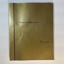 Berkshire Hathaway 2014 Annual Report SPECIAL 50 YEARS edition GOLD Cover picture