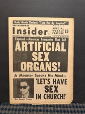 1967 The National Insider Newspaper, Artificial Sex Organs, Greg Yunker (VRN10L) picture