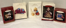 Vintage Hallmark Mix Lot Of 5 Holiday Christmas Ornaments Boxed 90's To 2006 picture