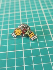 Vtg I Care Silver Tone Lapel Pin picture