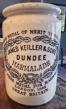Antique James Keiller & Sons Marmalade Great Britain Crock Date M Maling Patent picture