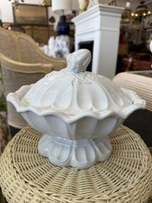 Antique 1853 T&R Boote White Ironstone Sydenham Shape Tureen Lid picture