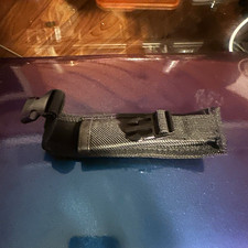 Black Nylon Knife Sheath Belt Loop w/ Snap Retaining Strap, Ambidextrous picture