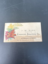 J. H. Rice Trade Card-Advertising-Boston, MA.  X195 picture