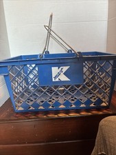 Vintage Blue Super Kmart Shopping Basket Rare 17”By 9” By 12” picture