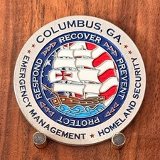 Columbus GA Emergency Management HS Challenge Coin  W#31 picture