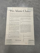WWII Atlantic Charter Poster 1943 – Roosevelt & Churchill – Original picture