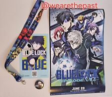Anime Expo AX 24 2024 Blue Lock Kodansha Lanyard, Pin, Art Card, Poster Lot picture