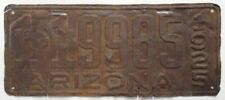 Arizona 1925 License Plate 1-19985 Maricopa County picture