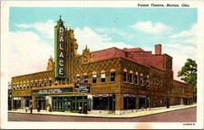 Palace Theatre Marion Ohio Vintage Movie Theater Chrome Postcard picture