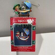 Vintage 1991 Enesco Treasure The Earth Ornament First Issue In Protect The Earth picture