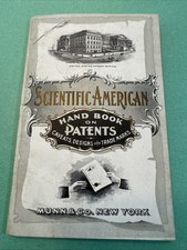 1903 Scientific American Magazine Patents, Trademarks Handbook Munn & Co antique picture