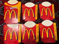 5 McDonald's Large French Fries + 1 Supersize Fries Holder 1997 - 99 picture