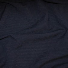 High quality navy blue wool & linen fabric made in Italy Textured cool wave picture