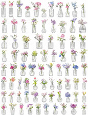 84 PCS Clear Glass Bud Vases Small Vintage Centerpieces picture