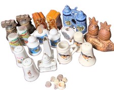 Lot of 9 PAIRS Vintage Salt & Pepper Shakers + 1 Souvenirs Collection  picture