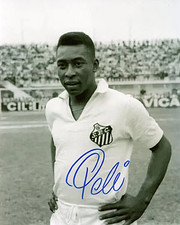 PELE SIGNED REPRINT BRAZILIAN SOCCER LEGEND AUTOGRAPH 8