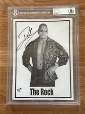 The Rock WWF Beckett Authentic Encapsulated 8x11 Signed Photo Autograph wwe Rare picture