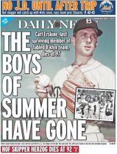 WHITEY HERZOG CARL ERSKINE THE BOYS OF SUMMER HAVE GONE NY DAILY NEWS 4/17 2024 picture