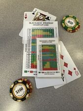Blackjack Casino Table Game Strategy Cards Large And Small picture