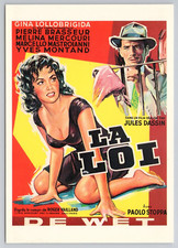 La Loi (The Law) 1959 Film Gina Lollobrigida - French Movie Poster Postcard picture