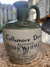 Uisge Baugh Tullamore Dew Irish Whisky Jug + Hang Tag Empty Vintage picture