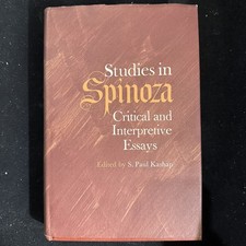 1972 Studies in Spinoza S. Paul Kashap SIGNED Inscribed + Handwritten Letter picture