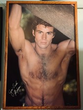 RARE Jon Erik Hexum dry mounted poster of the 1980s, FRAMED picture