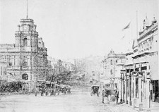 Melbourne Victoria 1885 - Looking east along Bourke Street. The Me- Old Photo picture