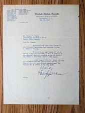 HARRY S. TRUMAN 33rd President SIGNED United States Senate 1942 Letter with COA picture
