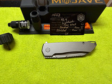 MachineWise Mojave Titanium Handle Pocketknife S90V Plain Tanto Frame Lock Gray picture