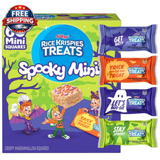 Mini Crispy Marshmallow Squares, Kids Snacks, Cereal Bars, Halloween, 23.2Oz Box picture