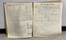 Vintage New York Times Bound Newspaper Volume August 1927 Sacco Vanzetti News picture