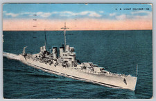 c1940s US Navy Light Cruiser Postcard Silverton Oregon Linen Postcard picture