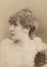 c. 1870's Sarah Bernhardt Albumen Cabinet Photograph by Nadar picture