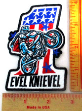 Evel Knievel patch vintage collectible old motorcycle memorabilia biker emblem picture