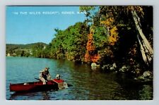 Remer MN- Minnesota, In The Wilds Resort, Fishing On The Water, Vintage Postcard picture