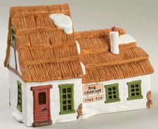 Heritage Village Dickens' Village Bob Cratchit Tiny Tim Cottage Lighted Boxed picture