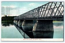1907 North End Bridge Side View Lake River Springfield Massachusetts MA Postcard picture