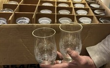 48 Arby’s Christmas Glasses Gold Rim Winter Scene picture