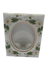 Vintage Lefton China Hand Painted Daisy Porcelain Frame Oval picture