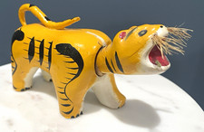 Vintage Japanese Hariko no Tora Paper Mache Tiger Bobblehead Figurine picture