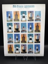2021 USPS Mid-Atlantic Lighthouses Forever Stamp Sheet of 20 Collectible Stamps picture