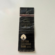 Cotton Exchange Bank Member FDIC Kennett MO Vintage Matchbook Cover TMB82-4 picture