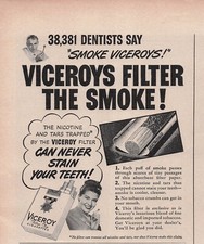 Viceroy Cigarettes Filtered Tobacco 1940s Women Smoking 6x6