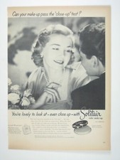 Vintage 1950s Campana Solitair Cake Make Up Advertisement Print MOD Fashion picture