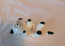 Vintage~Adorable Gum Parker Green Kitty Cat Ceramic Chewing Gum Holder picture