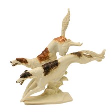 Large Art Deco Hutschenreuther Running Borzois Figurine Karl Tutter c.1930 picture