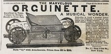 1879 AD.(XH87)~MECHANICAL ORGUINETTE CO. NYC. ORGUINETTE MUSICAL WONDER picture